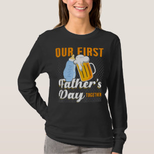 Mens Happy Vatertag Papa Baby Flasche T-Shirt