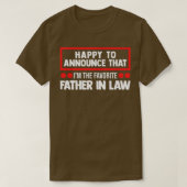 Mens Happy zu verkünden, ich bin Vater im Gesetz S T-Shirt (Design vorne)