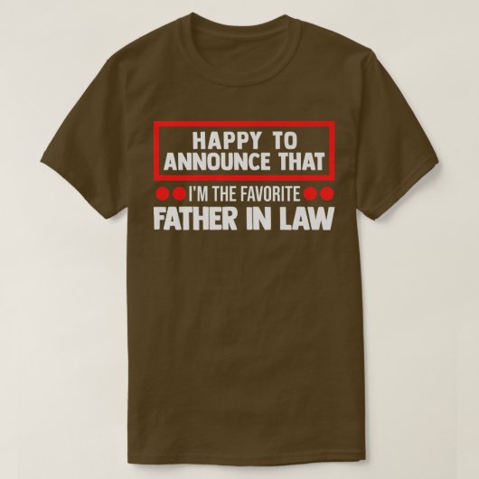 Mens Happy zu verkünden, ich bin Vater im Gesetz S T-Shirt (Design vorne)