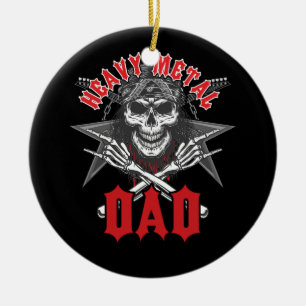 Mens Heavy Metal Vater Rock Band Metalhead Heavy M Keramik Ornament