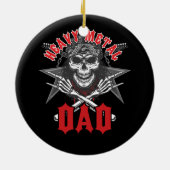 Mens Heavy Metal Vater Rock Band Metalhead Heavy M Keramik Ornament (Hinten)