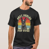 Mens Heeler Dad For Men Retro Blue Australian Catt T-Shirt (Vorderseite)