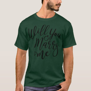Mens heiraten Sie mir Niedliche Verlobung, die mit T-Shirt
