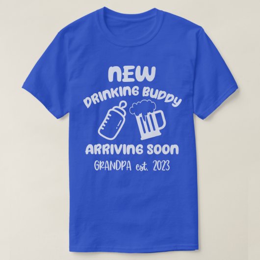 Mens Hello Grandpa 2023 Schwangerschaft Ankündigun T-Shirt (Design vorne)
