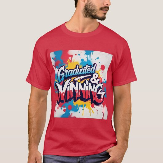 Mens-Hemd "Graduated & Winning" T-Shirt (Vorderseite)