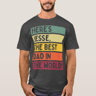 Mens hier ist Jesse der beste Vater der Welt T-Shirt