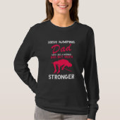 Mens High Jumping Dad Stronger Track And Field Hig T-Shirt (Vorderseite)