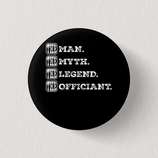 Mens Hochzeitoffizier Ehefrau des Mannes Button (Vorderseite)