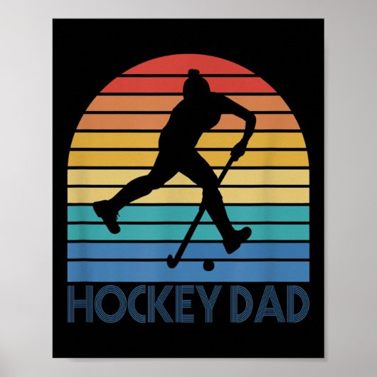 Mens Hockey Dad Field Hockey Player Father Coach V Poster (Vorne)