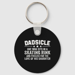 Mens Hockey Dadsicle Abbildung Skaten-Vater einer  Schlüsselanhänger