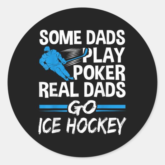 Mens Hockey Gifts And Field Hockey Design Ice Dad  Runder Aufkleber (Vorderseite)