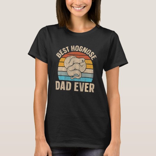 Mens Hognose Snake Reptile Retro Best Hognose Dad T-Shirt (Vorderseite)