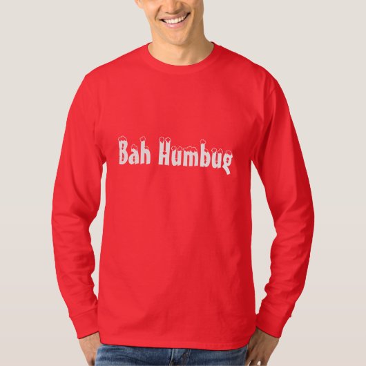 Mens Holiday T-Shirt Bah Humbug (Vorderseite)