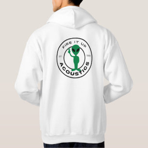 MENS hoodie -Alien Fire It Up (Weiß/Hell)