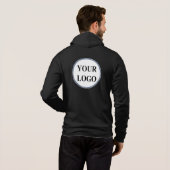 Mens Hoodie Black Full Zip (Schwarz voll)