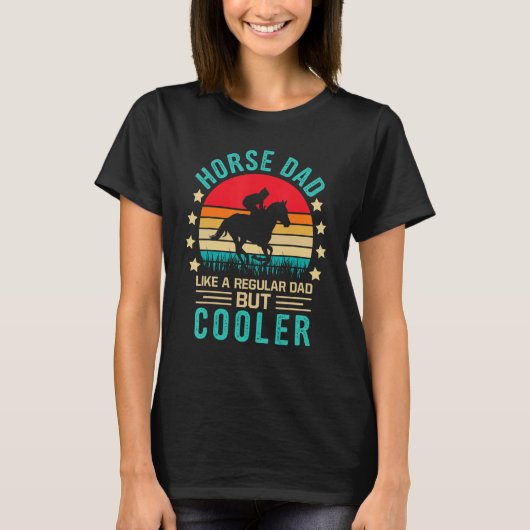 Mens   Horse Dad Like A Regular Dad But Cooler Ret T-Shirt (Vorderseite)