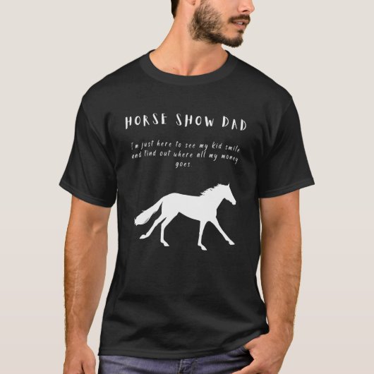 Mens   Horse Show Dad With Galloping Horse T-Shirt (Vorderseite)