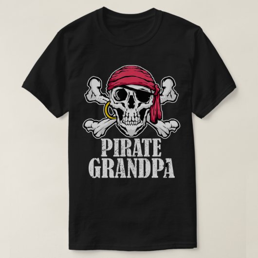 Mens Hosting Pirate Birthday Piratenflagge Party P T-Shirt (Design vorne)