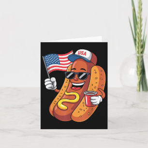 Mens Hotdog 4. Juli Amerikanische Unabhängigkeitst Karte