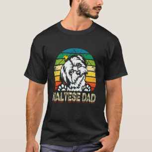Mens Hund Vater Retro Der beste maltesische Hund V T-Shirt