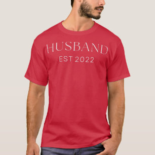 Mens Husband 2022 Hochzeit Heirat für Bräutigam T-Shirt