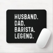 Mens Husband Dad Barista Legend Funny Coffee Maker Mousepad (Mit Mouse)