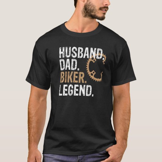 Mens Husband Dad Biker Legend  Mountain Bike T-Shirt (Vorderseite)