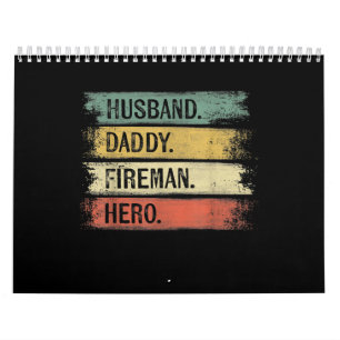 Mens Husband Daddy Fireman Hermann Feuerwehrmann Kalender