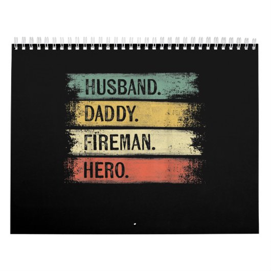 Mens Husband Daddy Fireman Hermann Feuerwehrmann Kalender (Titelbild)