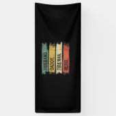 Mens Husband Daddy Fireman Hero Feuerwehrmann Banner (Vertikal)