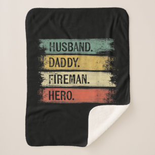 Mens Husband Daddy Fireman Hero Feuerwehrmann Sherpadecke