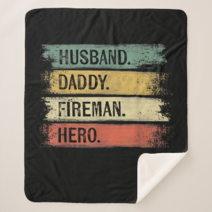 Mens Husband Daddy Fireman Hero Feuerwehrmann Sherpadecke
