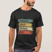 Mens Husband Daddy Fireman Hero Firefighter Shirt (Vorderseite)