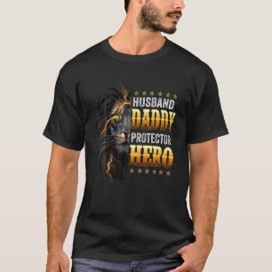 Mens Husband Daddy Protector Hero für Vater Väter T-Shirt