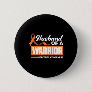 Mens Husband eines Kriegers Support-Unterstützer R Button