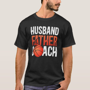 Mens Husband Pater Basketball Coach Vater Basketba T-Shirt
