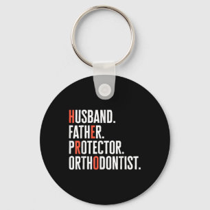 Mens Husband Pater Protector Orthodontist Held ode Schlüsselanhänger