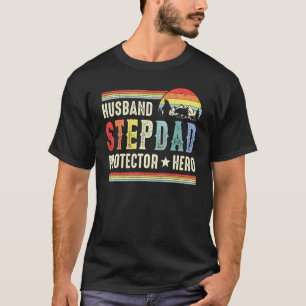Mens Husband Stepdad Protector Hero für Männer Vin T-Shirt