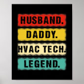 Mens Husband Vater HVAC Tech Legend HVAC Techniker Poster (Vorne)