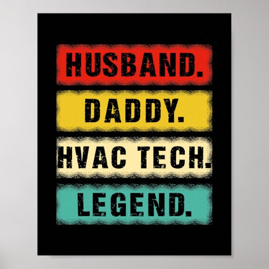 Mens Husband Vater HVAC Tech Legend HVAC Techniker Poster (Vorne)
