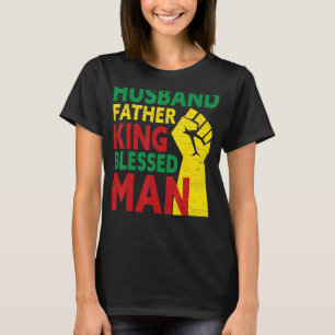 Mens Husband Vater King Seligen Man Black Vater T-Shirt