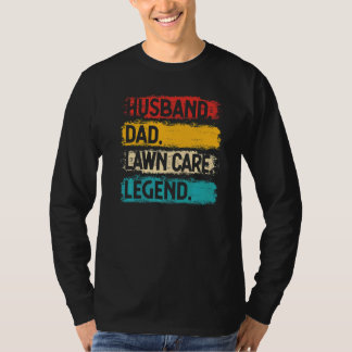 Mens Husband Vater Lawn Care Legend Mower Gardener T-Shirt