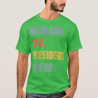 Mens Husband Vater Präsident Legend Vintag Vatersc T-Shirt