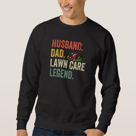 Mens Husband Vater Rasenmäher Ledermäher Sweatshirt (Vorderseite)
