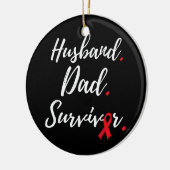 Mens Husband Vater Survivor Stroke Bewusstsein Keramik Ornament (Links)