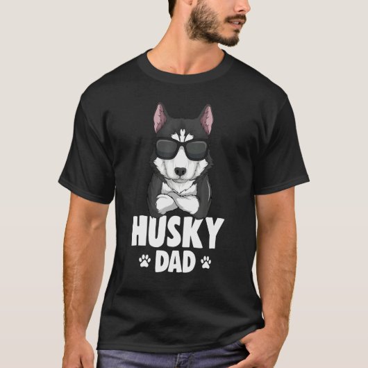 Mens Husky Dad Dog Lover T-Shirt (Vorderseite)