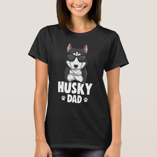 Mens Husky Dad Dog Lover T-Shirt (Vorderseite)
