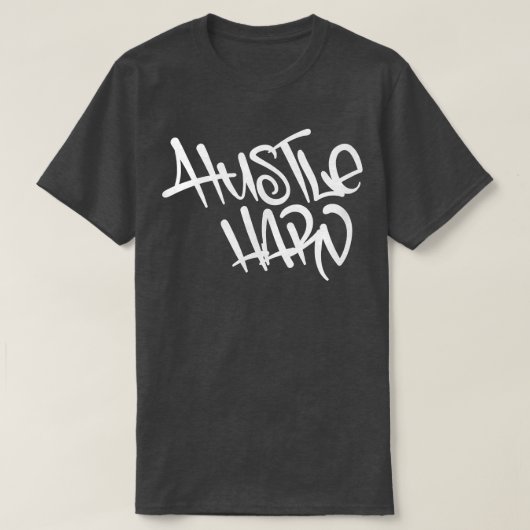 Mens HUSTLE Gym Fitness Workout Bodybuilding Motiv T-Shirt (Design vorne)