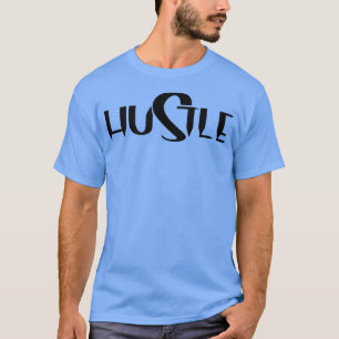 Mens HUSTLE Gym Fitness Workout Bodybuilding Motiv T-Shirt