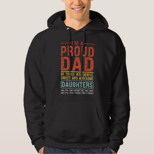 Mens I bin ein stolzer Vater von drei wunderbaren Hoodie